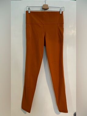 Athleta High-Waist Leggings in Burnt Orange- Salutation Stash Tight